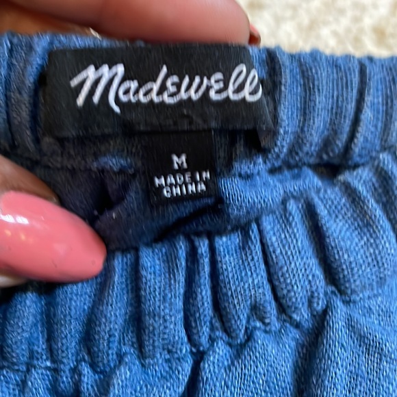 Madewell off the shoulder Chambray blue mini dress. Excellent condition . SZ M - Picture 3 of 5
